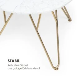 Round Pearl Couchtisch 55 X 45 Cm (ØxH) Marmor Gold / Weiß -Haushaltsgeräte 10034020 de 0005 logo
