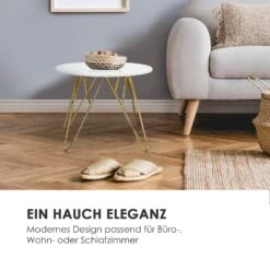 Round Pearl Couchtisch 55 X 45 Cm (ØxH) Marmor Gold / Weiß -Haushaltsgeräte 10034020 de 0006 logo