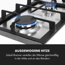 Ignito Domino Gaskochfeld 2-flammig Sabaf-Brenner Edelstahl Silber -Haushaltsgeräte 10034108 de 0003 logo