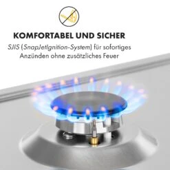 Ignito Domino Gaskochfeld 2-flammig Sabaf-Brenner Edelstahl Silber -Haushaltsgeräte 10034108 de 0005 logo