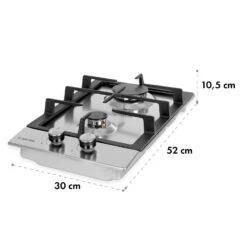 Ignito Domino Gaskochfeld 2-flammig Sabaf-Brenner Edelstahl Silber -Haushaltsgeräte 10034108 yy 0009 logo