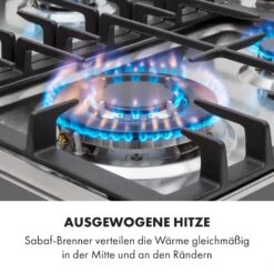 Ignito 4 Zonen Gaskochfeld 4-flammig Sabaf-Brenner Edelstahl Silber -Haushaltsgeräte 10034110 de 0003 logo