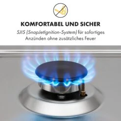 Ignito 5 Zonen Gaskochfeld 5-flammig Sabaf-Brenner Edelstahl Silber -Haushaltsgeräte 10034111 de 0006 logo