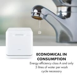 Aquatica Geschirrspüler Freistehend Installationsfrei 2 Gedecke 860W -Haushaltsgeräte 10034126 yy 0009 logo Klarstein Aquatica Geschirrspueler weiss