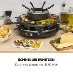 Fonduelette Raclette Und Fondue 1350W 1 Liter 38 Cm Ø Für 8 Personen -Haushaltsgeräte 10034138 de 0005 logo
