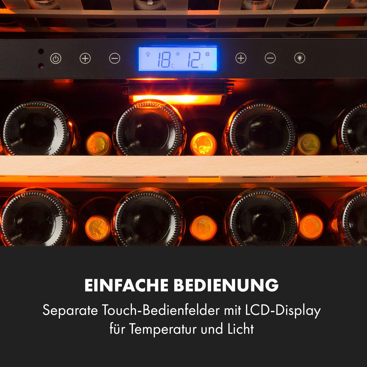 Vinovilla 43 Built-In Duo Onyx Weinkühlschrank 129l 43 Fl. 2 Zonen 4 Vinovilla 43 Built-In Duo Onyx Weinkühlschrank 129l 43 Fl. 2 Zonen – Bild 4