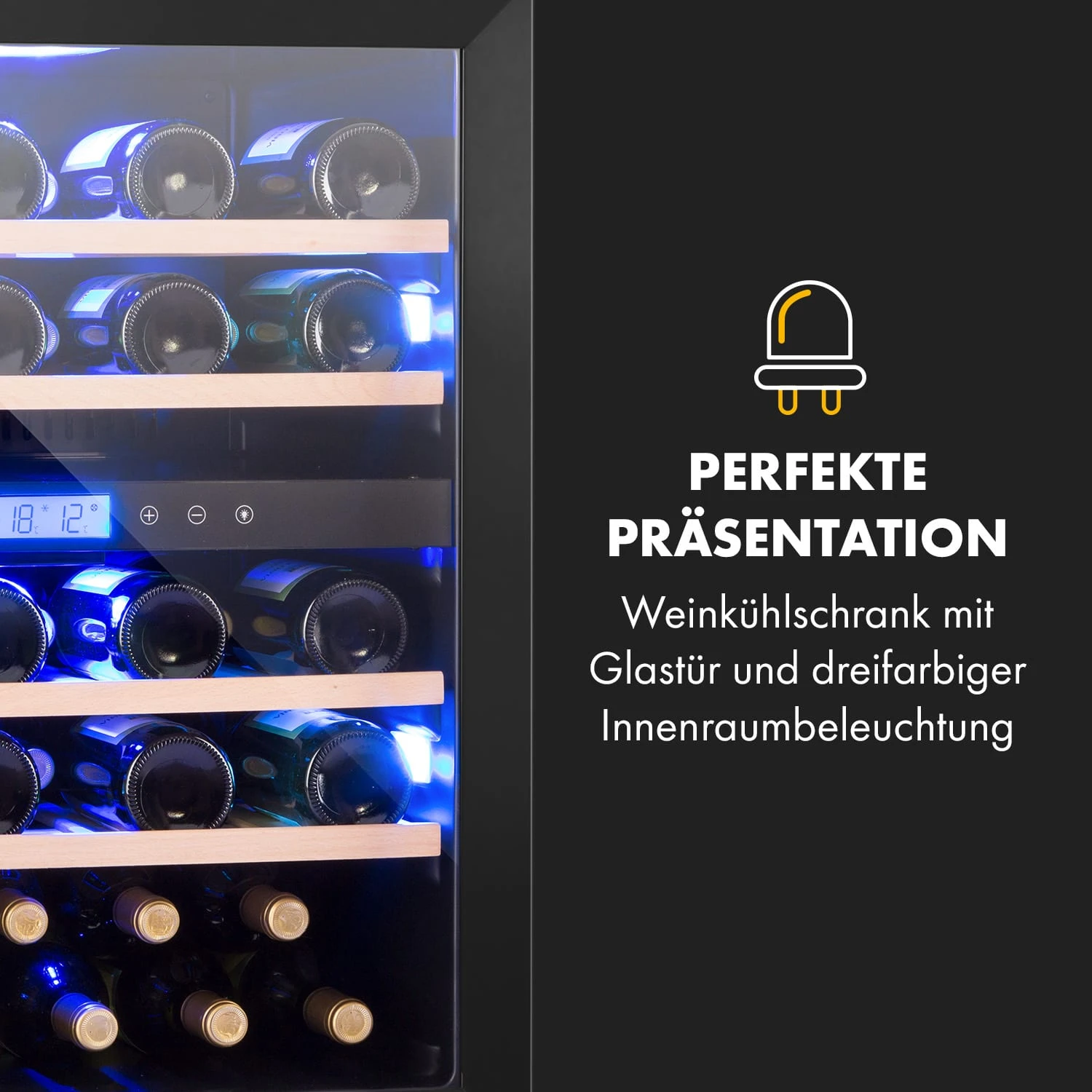 Vinovilla 43 Built-In Duo Onyx Weinkühlschrank 129l 43 Fl. 2 Zonen 7 Vinovilla 43 Built-In Duo Onyx Weinkühlschrank 129l 43 Fl. 2 Zonen – Bild 7