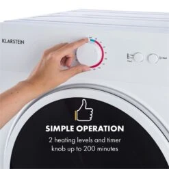 Jet Set Mini-Wäschetrockner Ablufttrockner 1020W EEK C 3kg 50cm Weiß 11 Jet Set Mini-Wäschetrockner Ablufttrockner 1020W EEK C 3kg 50cm Weiß -Haushaltsgeräte 10034158 yy 0004 logo Klarstein Jet Set Waeschetrockner weiss