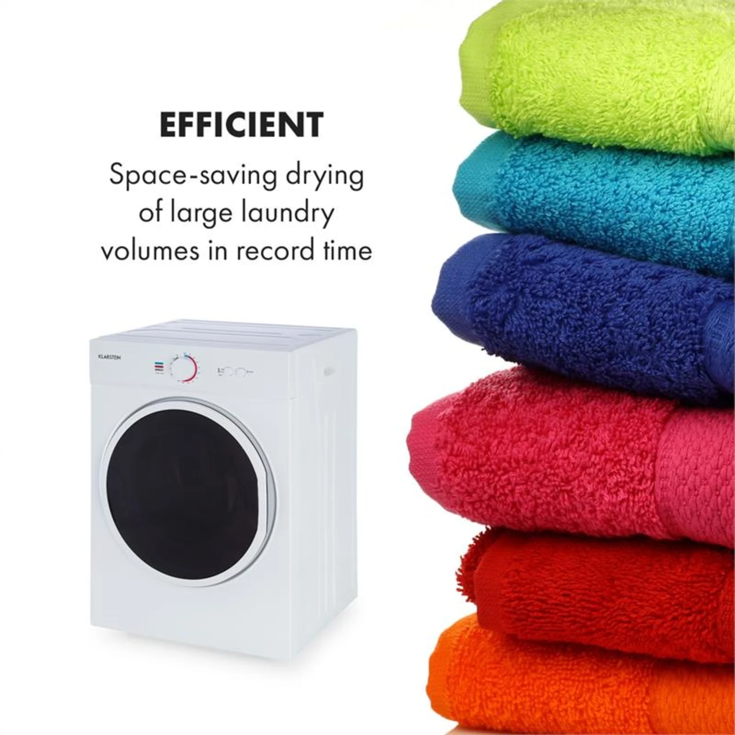 Jet Set Mini-Wäschetrockner Ablufttrockner 1020W EEK C 3kg 50cm Weiß 5 Jet Set Mini-Wäschetrockner Ablufttrockner 1020W EEK C 3kg 50cm Weiß – Bild 5