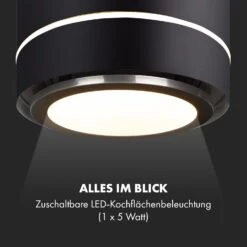 Tron Ambience Inselabzugshaube Ø38cm Umluft 540m³/h LED Schwarz -Haushaltsgeräte 10034213 de 0008 logo