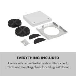 Tron Ambience Inselabzugshaube Ø38cm Umluft 540m³/h LED Schwarz -Haushaltsgeräte 10034213 yy 0010 logo Klarstein Tron Ambience Inselabzugshaube schwarz