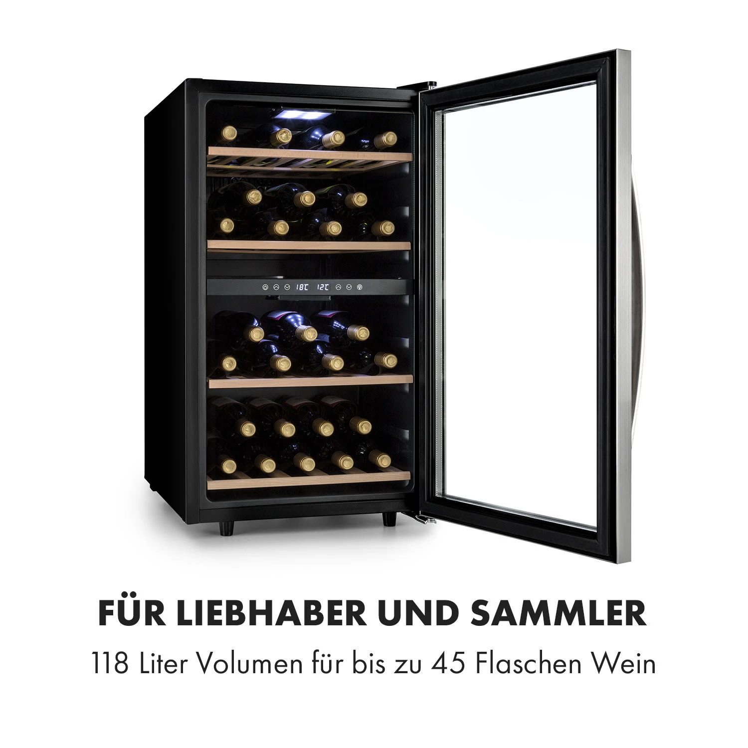 Vinamour 45 DuoWeinkühlschrank 2 Zonen 118 Ltr / 45 Fl 5-18 °C 3 Vinamour 45 DuoWeinkühlschrank 2 Zonen 118 Ltr / 45 Fl 5-18 °C – Bild 3