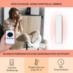 Wonderwall Air 36 Infrarotheizung 120x30cm 360W Wandinstallation Fernbedienung -Haushaltsgeräte 10034231 de 0003 usp