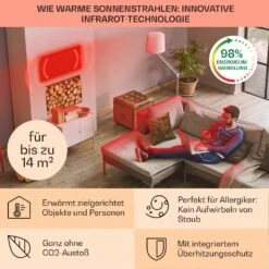 Wonderwall Air 72 Infrarotheizung 120x60cm 720W Wandinstallation Fernbedienung -Haushaltsgeräte 10034233 de 0004 usp