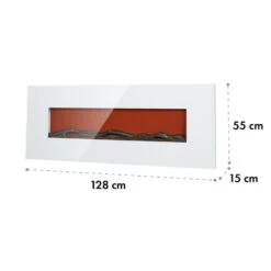 Lausanne Long Elektrischer Kamin 1600W 2 Heizstufen 128 Cm -Haushaltsgeräte 10034250 yy 0007 logo Klarstein Lausanne Long Elektrischer Kamin weiss