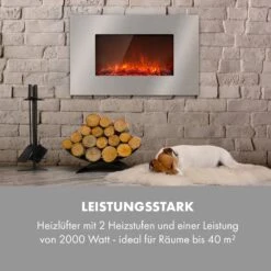 Lausanne Luxe Elektrischer Kamin 2000W 2 Heizstufen 90 Cm Edelstahl -Haushaltsgeräte 10034252 de 0006 logo