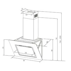 Sofia 60 Dunstabzugshaube Kopffrei 300 M³/h Touch-Control Glasfront -Haushaltsgeräte 10034259 yy 0010 logo Klarstein Sofia 60 Dunstabzugshaube 60cm weiss
