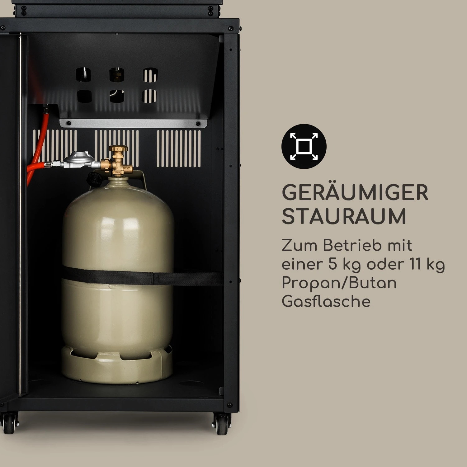 Flagranti Gasheizstrahler 8kW Gasflasche Bis 11kg Edelstahl Schwarz 6 Flagranti Gasheizstrahler 8kW Gasflasche Bis 11kg Edelstahl Schwarz – Bild 6