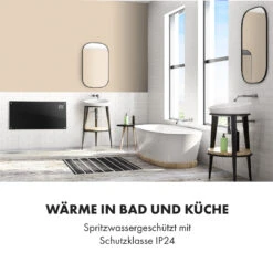 Bornholm Smart Konvektions-Heizgerät | 2000 W | SmartHeat Design: WiFi-Verbindung | LED-Display | 24-h-Timer | 2 Heizstufen: 1000 / 2000 W | IP24: Spritzwassergeschützt | Fernbedienung | Standgerät -Haushaltsgeräte 10034391 de 0005 logo