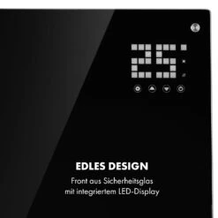 Bornholm Smart Konvektions-Heizgerät | 2000 W | SmartHeat Design: WiFi-Verbindung | LED-Display | 24-h-Timer | 2 Heizstufen: 1000 / 2000 W | IP24: Spritzwassergeschützt | Fernbedienung | Standgerät -Haushaltsgeräte 10034391 de 0006 logo