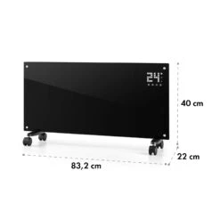 Bornholm Smart Konvektions-Heizgerät | 2000 W | SmartHeat Design: WiFi-Verbindung | LED-Display | 24-h-Timer | 2 Heizstufen: 1000 / 2000 W | IP24: Spritzwassergeschützt | Fernbedienung | Standgerät -Haushaltsgeräte 10034391 yy 0009 logo