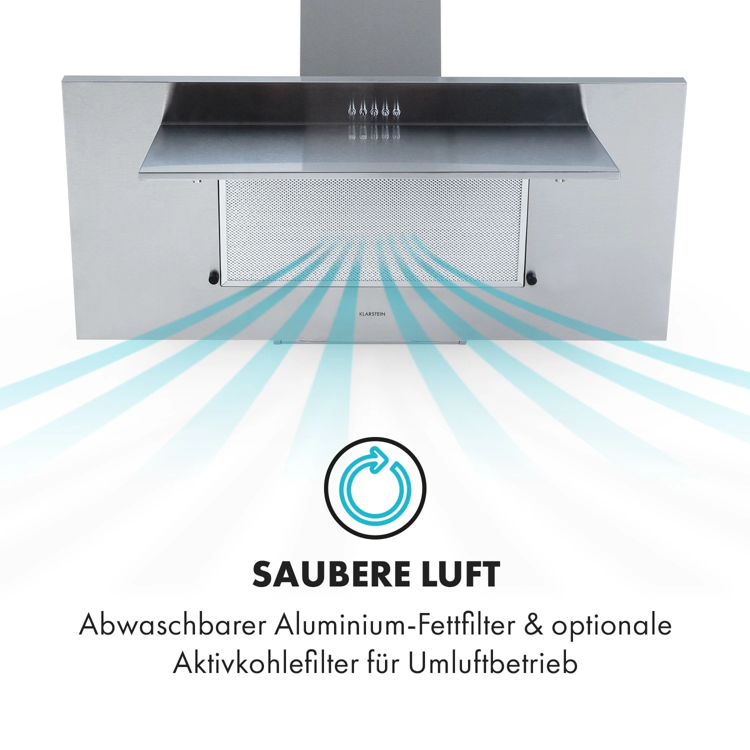 Athena 90 Dunstabzugshaube 90cm 300m³/h 69W Edelstahl 4 Athena 90 Dunstabzugshaube 90cm 300m³/h 69W Edelstahl – Bild 4