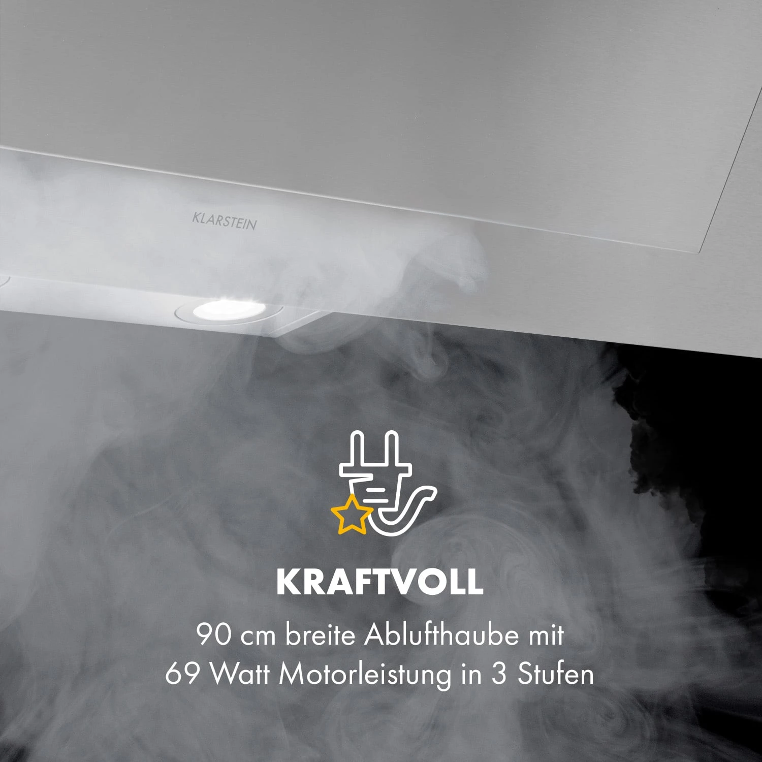 Athena 90 Dunstabzugshaube 90cm 300m³/h 69W Edelstahl 8 Athena 90 Dunstabzugshaube 90cm 300m³/h 69W Edelstahl – Bild 8