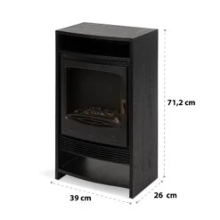 Bergamo Elektrischer Kamin 900/1800W Thermostat Holzoptik -Haushaltsgeräte 10034397 yy 0007 logo Klarstein Bergamo Elektrischer Kamin schwarz