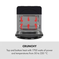 AeroVital Easy Touch Heißluftfritteuse 1700W 14l Timer 16 Programme Schwarz -Haushaltsgeräte 10034452 yy 0003 logo Klarstein AeroVital easy touch Fritteuse schwarz