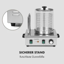 Wurstfabrik Pro 550 Hot Dog Maker 550W 2 Spieße 5L 30-100°C Edelstahl -Haushaltsgeräte 10034453 de 0008 logo