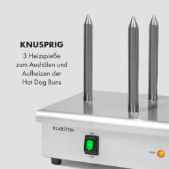 Wurstfabrik 600 Hot Dog Maker 600W 3 Spieße 5L 30-100°C Glas Edelstahl -Haushaltsgeräte 10034454 de 0005 logo