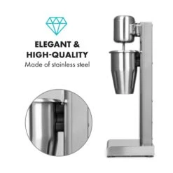 Kraftpaket Milchshake-Mixer Proteinshake 80W Edelstahl Silber -Haushaltsgeräte 10034456 yy 0007 logo Klarstein Kraftpaket Pro Milchshake Mixer 80W