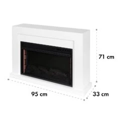 Blanca Elektrischer Kamin 1000/2000W LED 10-30 °C Wochentimer -Haushaltsgeräte 10034487 yy 0009 dimensions