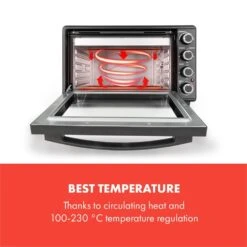 Masterchef 45 Mini-Backofen 45l 2000W 100-230 °C Timer Schwarz -Haushaltsgeräte 10034496 yy 0003 logo Klarstein Masterchef 45 Mini Backofen 45l schwarz