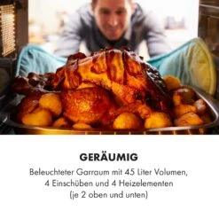 Masterchef 45 Mini-Backofen 45l 2000W 100-230 °C Timer Silber -Haushaltsgeräte 10034497 de 0004 logo