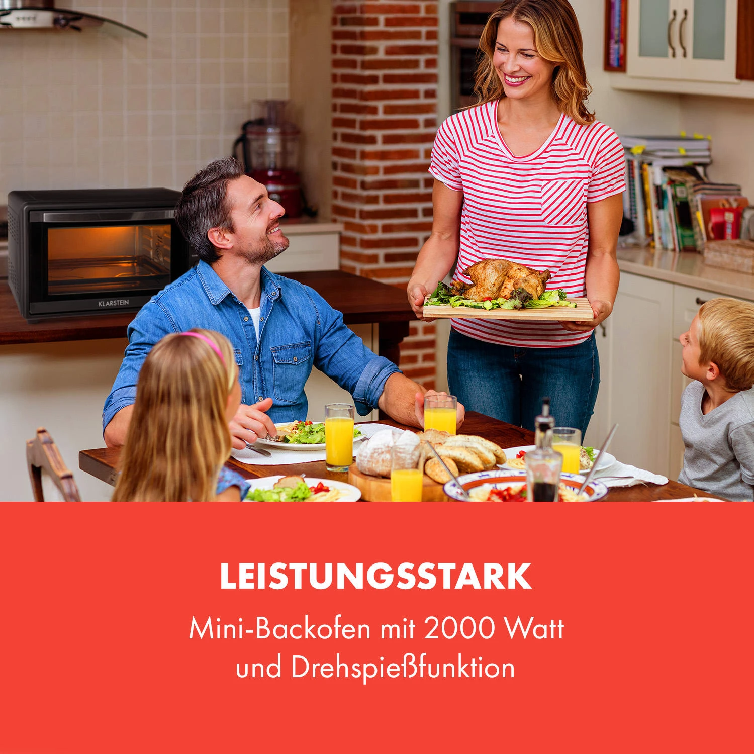 Masterchef 60 Mini-Backofen 60l 2000W 100-230 °C Timer Schwarz 2 Masterchef 60 Mini-Backofen 60l 2000W 100-230 °C Timer Schwarz – Bild 2