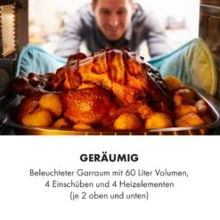 Masterchef 60 Mini-Backofen 60l 2000W 100-230 °C Timer Silber -Haushaltsgeräte 10034499 de 0004 logo