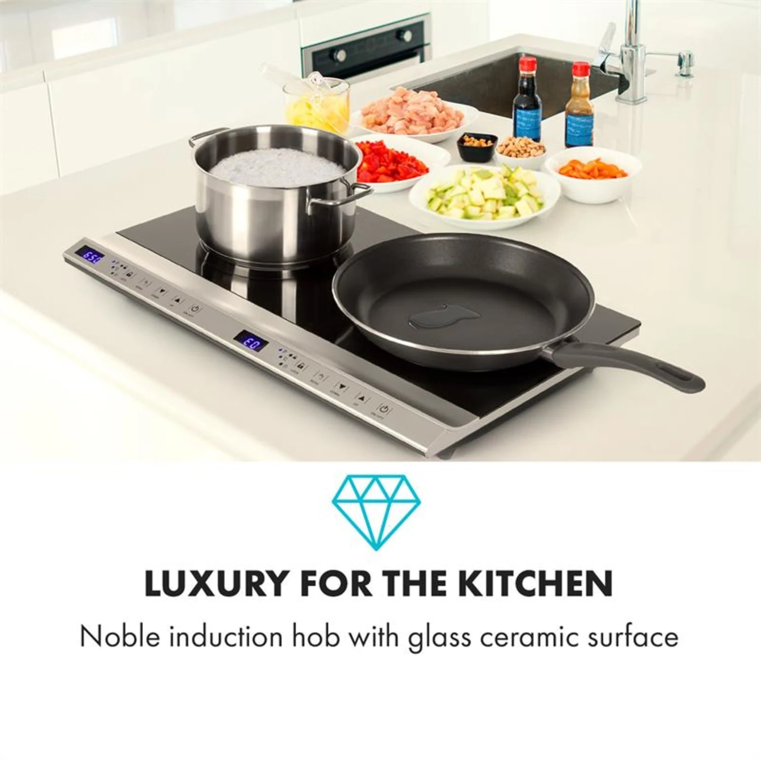 Cucinata Induktionskochfeld 3100W 10 Leistungsstufen 200-1300W 2 Cucinata Induktionskochfeld 3100W 10 Leistungsstufen 200-1300W – Bild 2