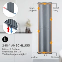 Delgado 160 X 45 Heizkörper 822W Warmwasser 1/2" 8-20m² Grau 12 Delgado 160 X 45 Heizkörper 822W Warmwasser 1/2" 8-20m² Grau -Haushaltsgeräte 10034598 de 0005 usp