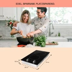 EasyCook Domino Keramikkochfeld 3000W Drehregler Schwarz -Haushaltsgeräte 10034603 de 0006 usp