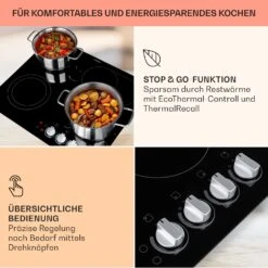 EasyCook Keramikkochfeld 6100W Drehregler Schwarz -Haushaltsgeräte 10034604 de 0004 usp