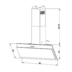 Alessia Dunstabzugshaube Kopffreihaube 350 M³/h Push Control Schwarz -Haushaltsgeräte 10034717 yy 0009 logo Klarstein Alessia Dunstabzugshaube 90cm schwarz