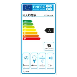 Structura Inselabzugshaube Abluft 641 M³/h Max. LED-Licht Edelstahl -Haushaltsgeräte 10034849 energy label