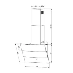 Antonia Dunstabzugshaube Kopffrei 60cm 350m³/h Touch-Bedienfeld Glas -Haushaltsgeräte 10034866 yy 0010 logo Klarstein Antonia Dunstabzugshaube 60cm schwarz