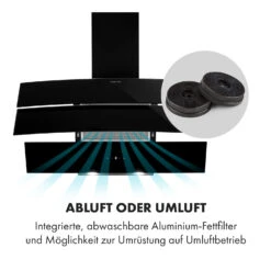 Antonia Dunstabzugshaube Kopffrei 90cm 350m³/h Touch-Bedienfeld Glas -Haushaltsgeräte 10034868 de 0003 logo