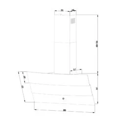 Antonia Dunstabzugshaube Kopffrei 90cm 350m³/h Touch-Bedienfeld Glas -Haushaltsgeräte 10034868 yy 0010 logo Klarstein Antonia Dunstabzugshaube 90cm schwarz