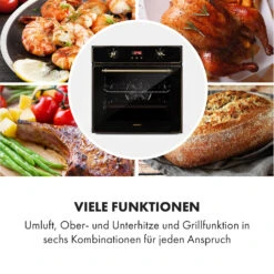 Elizabeth Einbaubackofen Retro 2200 Watt 70l Messingoptik Display -Haushaltsgeräte 10034880 de 0004 logo