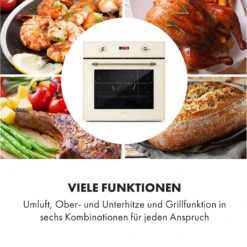 Elizabeth Einbaubackofen Retro 2200W 70L 50 - 250 °C Timer Display 12 Elizabeth Einbaubackofen Retro 2200W 70L 50 - 250 °C Timer Display -Haushaltsgeräte 10034881 de 0004 logo