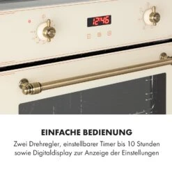 Elizabeth Einbaubackofen Retro 2200W 70L 50 - 250 °C Timer Display 13 Elizabeth Einbaubackofen Retro 2200W 70L 50 - 250 °C Timer Display -Haushaltsgeräte 10034881 de 0005 logo