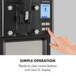 Sweet Sundae Eiscrememaschine Kompressor 1,5l Edelstahl Schwarz -Haushaltsgeräte 10034911 uk 0007 logo Klarstein Sahnehaeubchen Eiscrememaschine schwarz